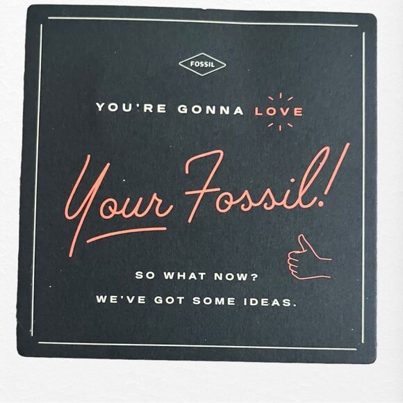 New With Tags Fossil Carlie Three Hand Date Eco Leather Watch - Picture 6 of 9